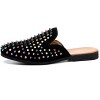 Santimon Mens Rivet Mules Backless Slip On Slippers Fashion Outdoor Shoes Black - 2 of 4