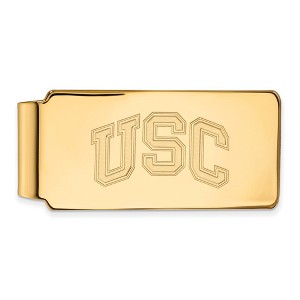Black Bow Jewelry 14K Gold Plated Silver University of Southern California Money Clip - 1 of 4