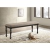 Coaster Bridget Upholstered Dining Bench Stone Brown and Charcoal Sandthrough - 2 of 4