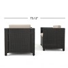 Christopher Knight Home Puerta Outdoor Wicker 4 Seater Chat Set with Cover - 4 of 4