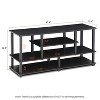 Furinno 4-Tier Large TV Stand for TVs up to 55" TV Console Table w/Open Bookcase Shelves & 2 Storage Drawers - 3 of 4