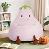 JIONJOY 31" Eggplant-Shaped Toddler Chair - Soft Plush Kids Sofa with Washable Cover, Ages 4-12 - 3 of 4