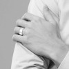 Black Bow Jewelry 8mm 14K White or Yellow Gold Lightweight Flat Standard Fit Band - 3 of 4