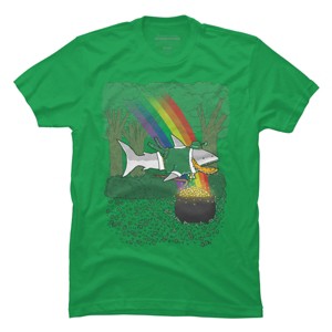 Men's Design By Humans The Lucky Shark By nickv47 T-Shirt - 1 of 4