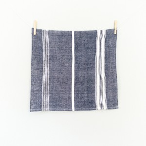 Slickblue Versatile Hand-Spun Cotton Dinner Napkin, 20x20 Inches, Striped Design, Machine Washable, Multiple Colors - 1 of 4