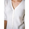 Hope & Henry Womens' Puff Sleeve Button Front Sweater, Womens, X-Small - 2 of 4