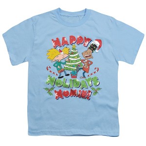 Boys' Hey Arnold Happy Holidays Homie! Arnold And Gerald Christmas T-Shirt - 1 of 4