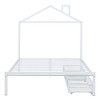 Okak Platform Bed Frame with House-Shaped Headboard and 2 Drawers Metal Storage Bed No Box Spring Needed Easy Assembly - 4 of 4