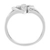 10K White Gold Diamond-Accented Cross & Open Heart Promise Fashion Ring - 4 of 4