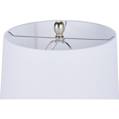 23" Light Blue Ceramic Urn Table Lamp with White Shade