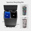 60L/16 Gal Kitchen Trash Can,2×8 Gal Pedal Trash Bin with Removable Baskets - 2 of 4