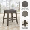 Set of 2 Caitbrook Upholstered Counter Height Barstool Dark Gray: Textured Fabric, Acacia Legs - Signature Design by Ashley - 3 of 4