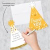 Big Dot of Happiness Golden Birthday - Shaped Thank You Cards - Happy Birthday Party Thank You Note Cards with Envelopes - Set of 12 - 2 of 4