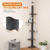 Cat Tree Floor to Ceiling Cat Tower with Adjustable Height (98-110 Inches), 5-Tier Carpet Cat Climbing Tower Tall Cat Trees - 3 of 4