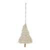 FURNIinspire Decorative Holiday Scene Props Set of 6 Christmas Display Fringes Embellished Tree Shape Ornament, White, 4.3"*4.3"*7.5" - 2 of 4