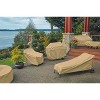 Classic Accessories Terrazzo Water-Resistant Round Patio Table & Chair Set 1pc Furniture Cover Beige - 3 of 4