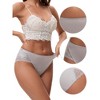 INSPIRE CHIC Women's Mid-Waisted Lace Full Coverage Briefs HI-Cut Period Leak Proof Ladies Underpants - 3 of 4