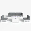 LayinSun 7-Piece Large Outdoor Modular L-Shaped Sectional Set with Propane Fire Pit Table - 2 of 4