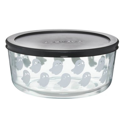 Anchor 7c Ghosts Food Storage Container: Glass Lid, Air Tight ...