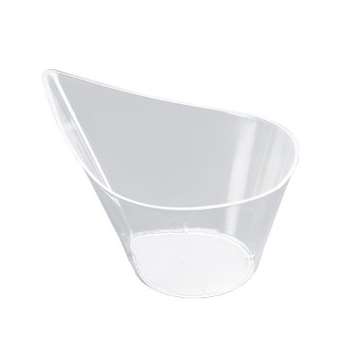 Smarty Had A Party 4 oz. Clear Oval Plastic Mini Cup with Lid and Spoon (288 Cups)