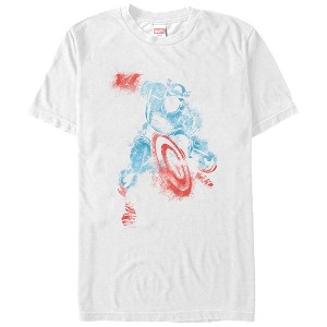 Men's Marvel Captain America Watercolor T-Shirt - 1 of 4