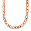 Chisel Stainless Steel Polished Rose IP-plated 16" Plus a 2.5" Extension Cable Link Necklace - 2 of 4