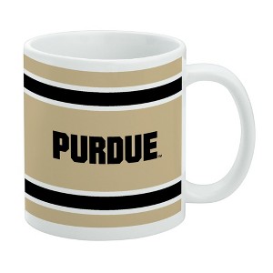 Purdue University Stripes Ceramic Coffee Mug Novelty Gift Mugs for Coffee Tea and Hot Drinks 11oz White - 1 of 4