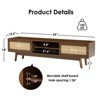 FURNIinspire TV Stands And Consoles Media Entertainment Center With Storage, Mid Century Modern TV Stand Console Cabinet, Beige, 15.6"*65"*18" - 3 of 4