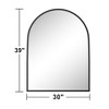 Wooakway 2-Piece Arch Top Metal Frame Bathroom Mirror Decorative Wall Mirror Modern Vanity Mirror for Bedroom Living Room - 4 of 4