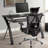 High Back Mesh Office Chair Adjustable Lumbar Support&Headrest Home Study Black - 3 of 4