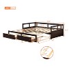 Bellemave Twin Daybed with Storage Drawers, Extendable Twin to King Day Bed with Slats for Kids, Teens, Adults, Espresso Daybed Twin to King Size - 2 of 4