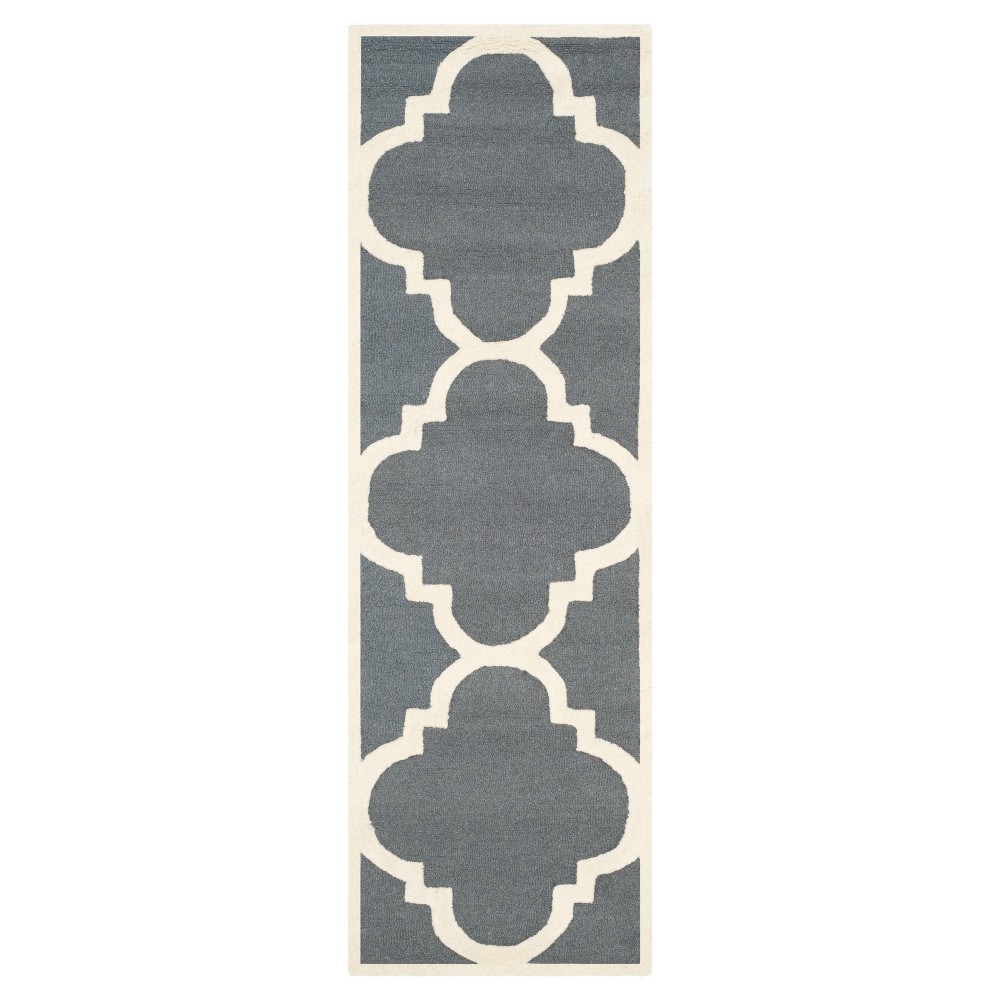  Runner Landon Texture Wool Rug Dark Gray/Ivory