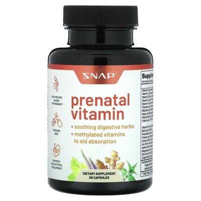 Snap Supplements Prenatal Vitamin, 60 Capsules