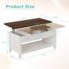 Buenhomino Lift Top Coffee Table, 4in1 Convertible Coffee Tables with LED Light and Charging Station, Farmhouse Coffee Table Converts to Dining Table - 3 of 4