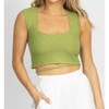 Women's KNIT CROSS-TIE BACK CROP TOP - Polagram - 4 of 4
