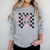 Simply Sage Market Women's Graphic Sweatshirt Checkered  Groovy Bunny - 2 of 3