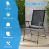 Tangkula 2PCS Patio Portable Metal Folding Chairs Dining Chair Set Poolside Garden - 4 of 4