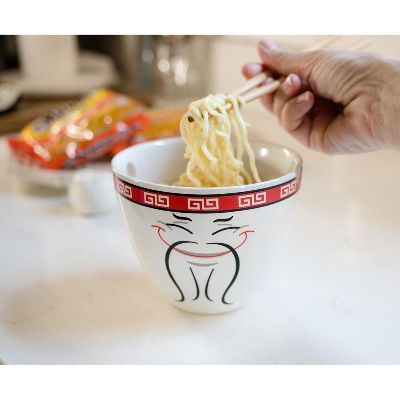 Boom Trendz Bowl Bop Food Man Chew Japanese Dinnerware Set | 16-Ounce Ramen Bowl, Chopsticks, 5 of 7