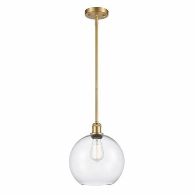 Athens - 1 Light Stem Hung Mini Pendant In Industrial Style-13 Inches Tall and 10 Inches Wide