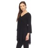 Women's Empire Cut V-Neck Tunic Top - 2 of 4
