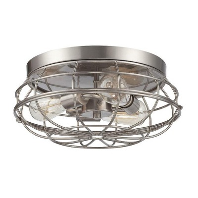 Savoy House Scout 3 - Light Flush Mount in  Satin Nickel