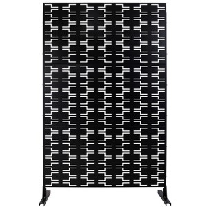 Grungis Matrix Metal Decorative Patio Screens,Freestanding Privacy Fence Panels Screen in Bricks Pattern for Deck Balcony Patio,76" H×48" W - 1 of 4