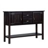 ORRD 48" Retro Solid Wood Sideboard w/2 Drawers & Cabinets - Dining Buffet Cabinet for Kitchen, Living Room（Antique Gray） - 3 of 4