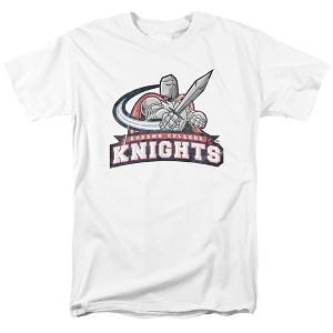 Men's Queens College Official Distressed Primary Logo T-Shirt - 1 of 4