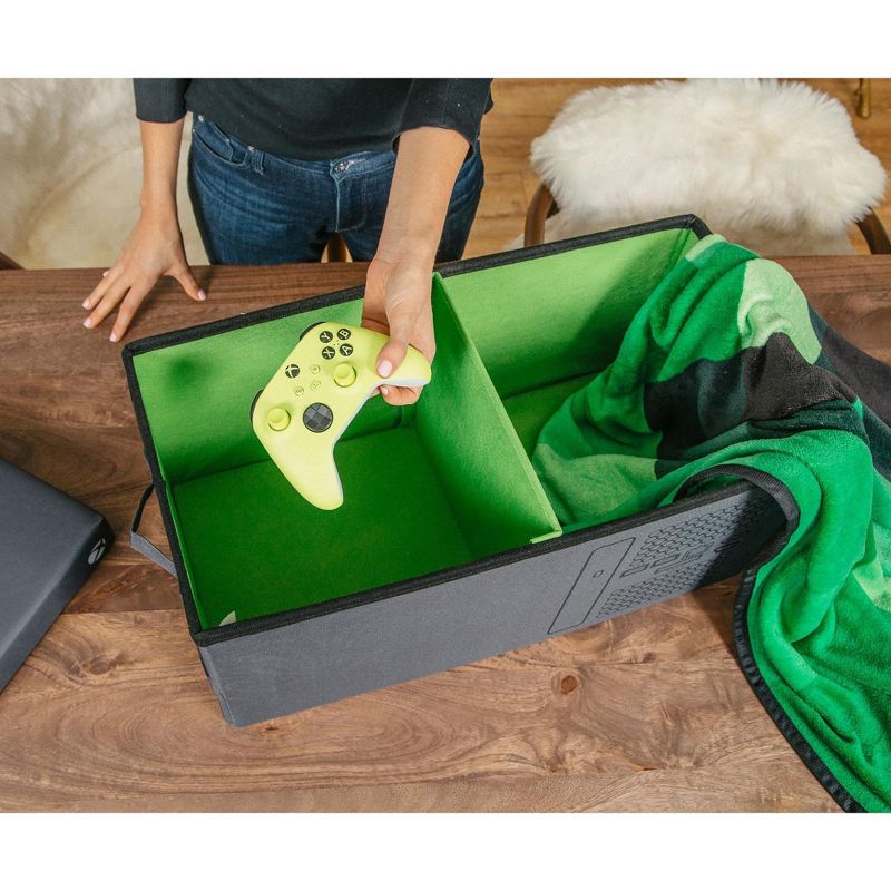 Ukonic Xbox Series X Logo Storage Bin Chest Organizer with Lid | 24 x 12 Inches, 4 of 7