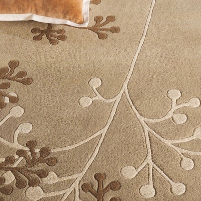 Handmade Sage Wool and Viscose Tufted Area Rug
