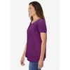 Woman Within Plus Size Perfect Short-Sleeve Shirred U-Neck Tunic - 4 of 4
