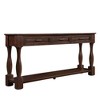 Hostack 63'' Long Wood Console Table Sideboard with 3 Drawers and 1 Bottom Shelf for Entryway and Hallway, Easy Assembly, Light Espresso - 4 of 4
