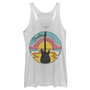 Women's Fender 70s Guitar Silhouette Racerback Tank Top - 1 of 4