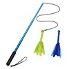iMountek "Extendable Dog Flirt Pole with Lure & 2 Replaceable Tail Toys for Training, Tug, Chase & Exercise" Black, Blue - 3 of 4